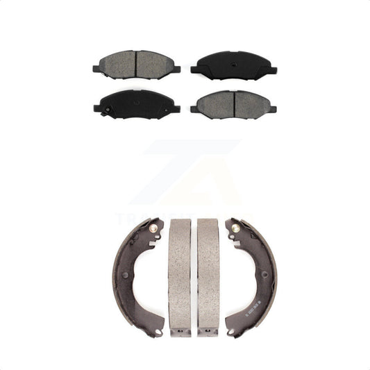 [Avant + Arrière] Kit de plaquette (semi-métallique) de frein pour 2009-2011 Nissan Versa 1.6L KSN-100033 par Transit Auto