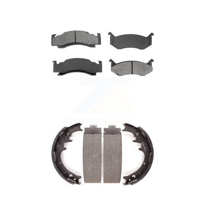 [Avant + Arrière] Kit de plaquette (semi-métallique) de frein pour Dodge D150 W150 B250 Ramcharger B150 B200 B100 Plymouth Trailduster PB250 PB150 PB200 PB100 KSN-100060