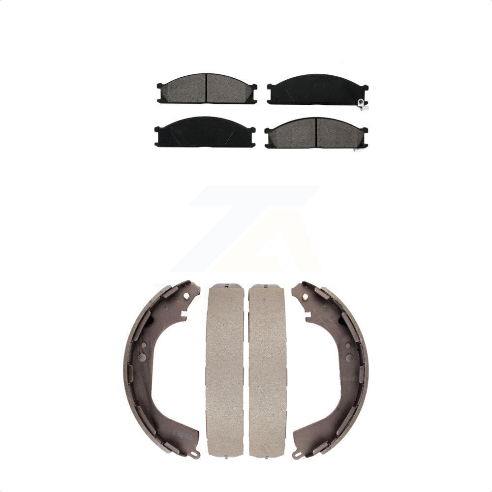 [Avant + Arrière] Kit de plaquette (semi-métallique) de frein pour Nissan Frontier Pickup D21 KSN-100065 par Transit Auto