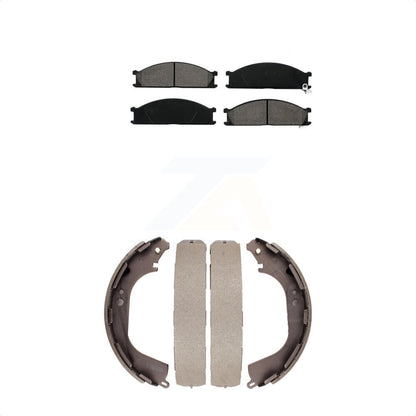 [Avant + Arrière] Kit de plaquette (semi-métallique) de frein pour Nissan Frontier Pickup D21 KSN-100065 par Transit Auto