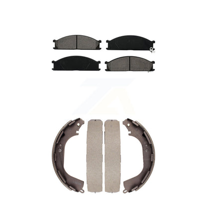 [Avant + Arrière] Kit de plaquette (semi-métallique) de frein pour Nissan Frontier Pickup D21 KSN-100065