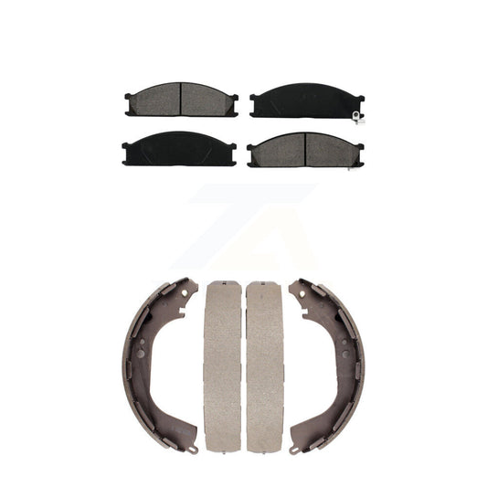 [Avant + Arrière] Kit de plaquette (semi-métallique) de frein pour Nissan Frontier Pickup D21 KSN-100065