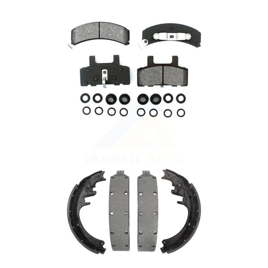 [Avant + Arrière] Kit de plaquette (semi-métallique) de frein pour 1995-1999 Chevrolet K1500 Suburban DIESEL engine avec 6 Lug Wheels KSN-100067