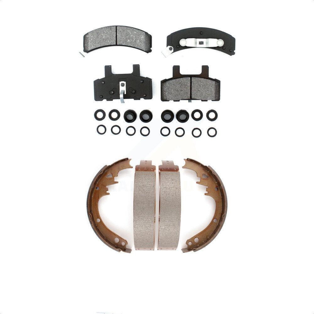 [Avant + Arrière] Kit de plaquette (semi-métallique) de frein pour Dodge Ram 1500 Cadillac DeVille KSN-100068 par Transit Auto