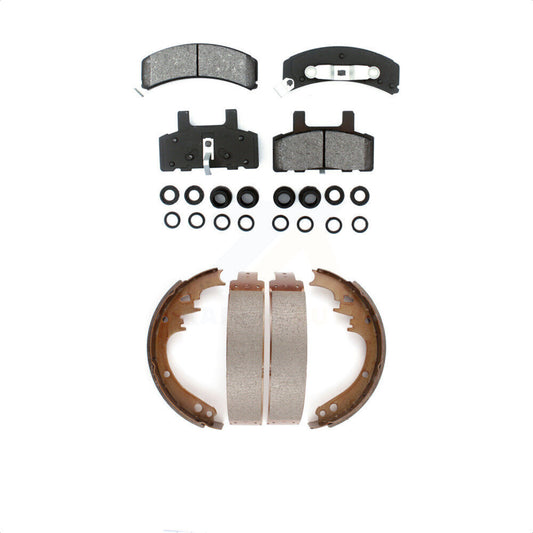 [Avant + Arrière] Kit de plaquette (semi-métallique) de frein pour Dodge Ram 1500 Cadillac DeVille KSN-100068 par Transit Auto