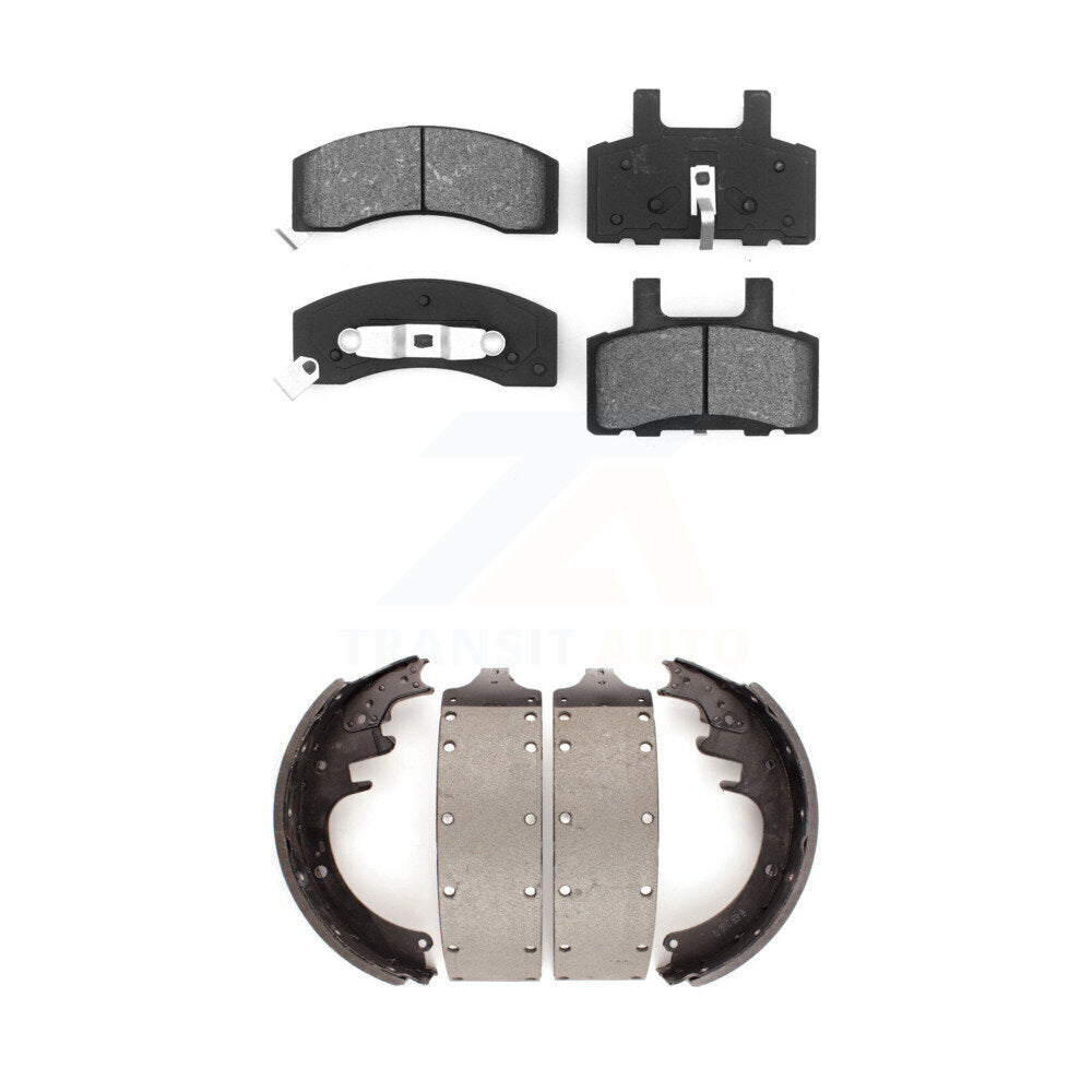 [Avant + Arrière] Kit de plaquette (semi-métallique) de frein pour Chevrolet C3500 GMC K3500 Express 3500 Dodge Ram Savana K2500 Suburban C2500 KSN-100073