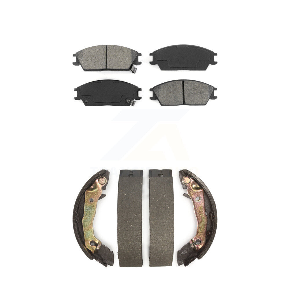 [Avant + Arrière] Kit de plaquette (semi-métallique) de frein pour Hyundai Accent Excel Scoupe Mitsubishi Precis KSN-100084