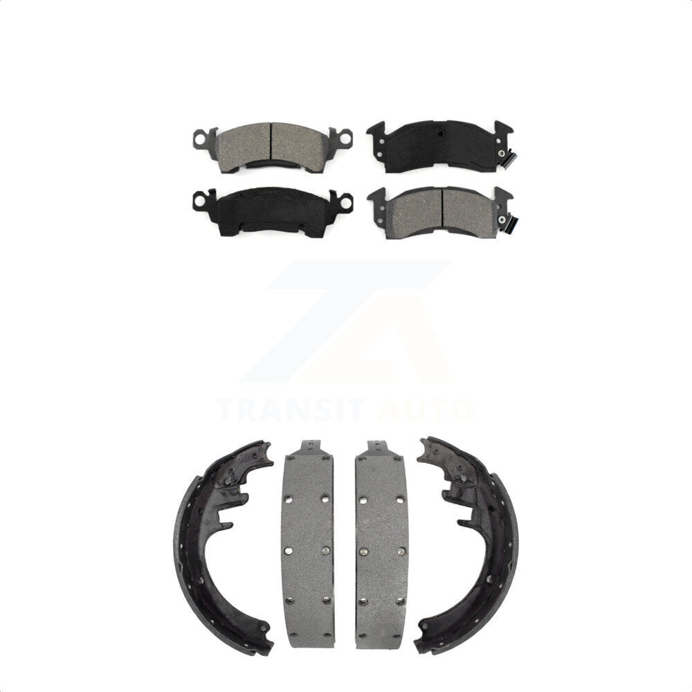 [Avant + Arrière] Kit de plaquette (semi-métallique) de frein pour Chevrolet GMC C20 K2500 C2500 V20 R20 G3500 V2500 R2500 Suburban P2500 KSN-100113 par Transit Auto