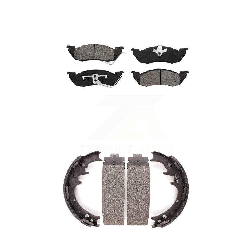 [Avant + Arrière] Kit de plaquette (semi-métallique) de frein pour 1991-1996 Dodge Dakota RWD avec 10" Diameter KSN-100124