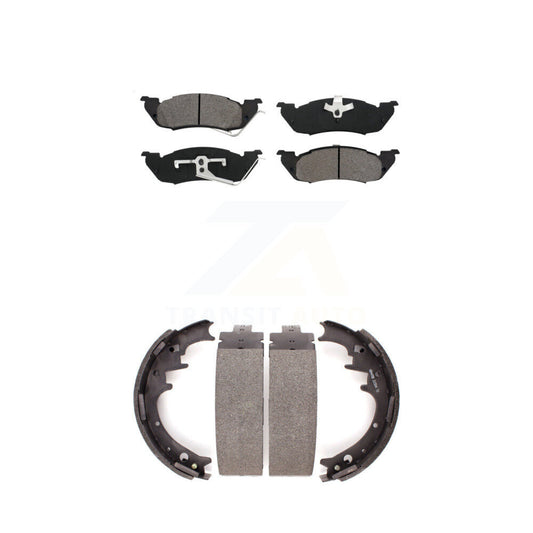 [Avant + Arrière] Kit de plaquette (semi-métallique) de frein pour 1991-1996 Dodge Dakota RWD avec 10" Diameter KSN-100124