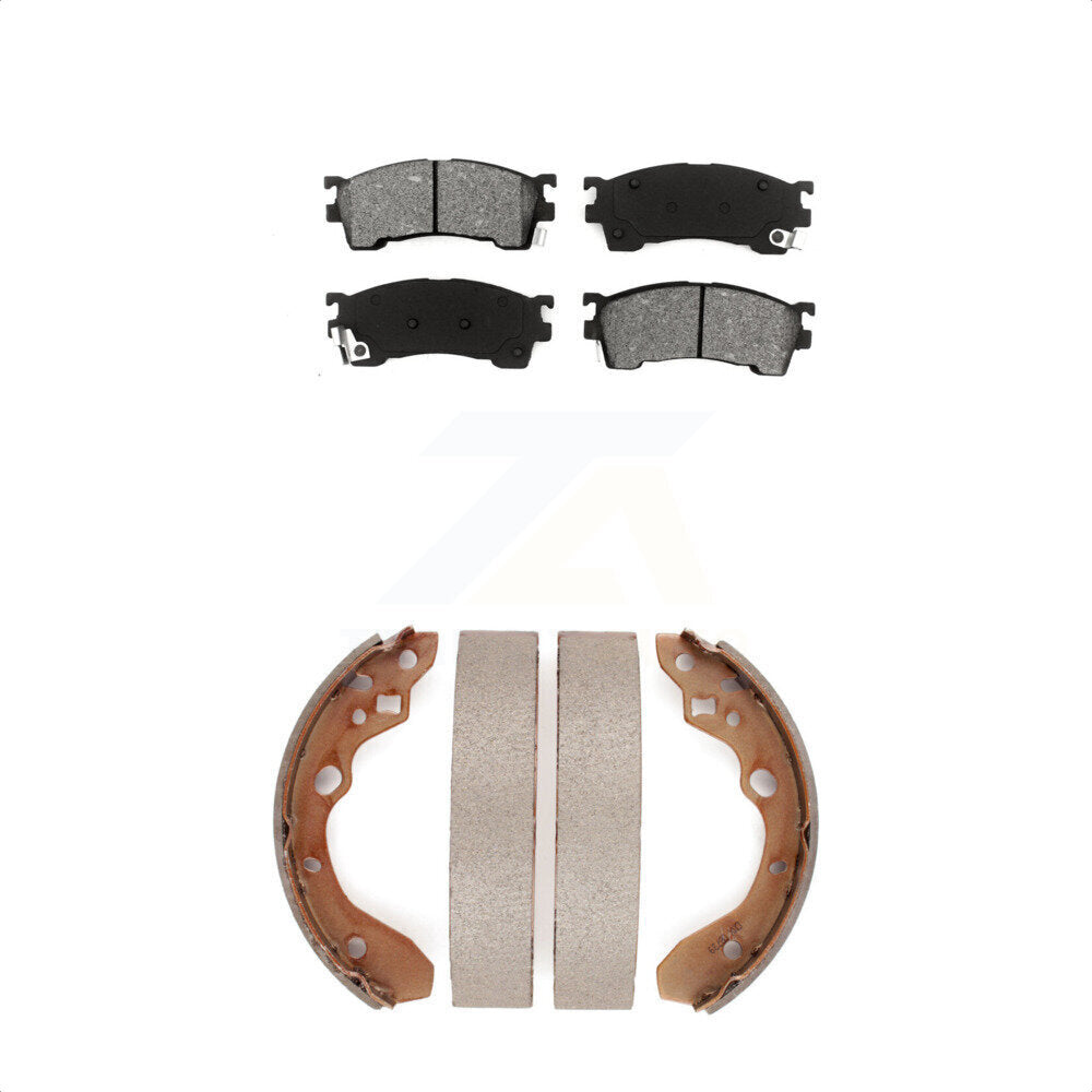 [Avant + Arrière] Kit de plaquette (semi-métallique) de frein pour 1999-2000 Mazda Protege 1.8L KSN-100145 par Transit Auto
