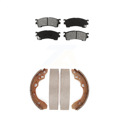 [Avant + Arrière] Kit de plaquette (semi-métallique) de frein pour 1999-2000 Mazda Protege 1.8L KSN-100145 par Transit Auto