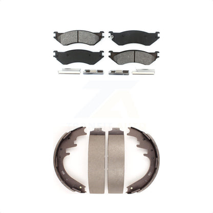 [Avant + Arrière] Kit de plaquette (semi-métallique) de frein pour Ford F-150 Dodge Ram 1500 Van B1500 KSN-100173 par Transit Auto