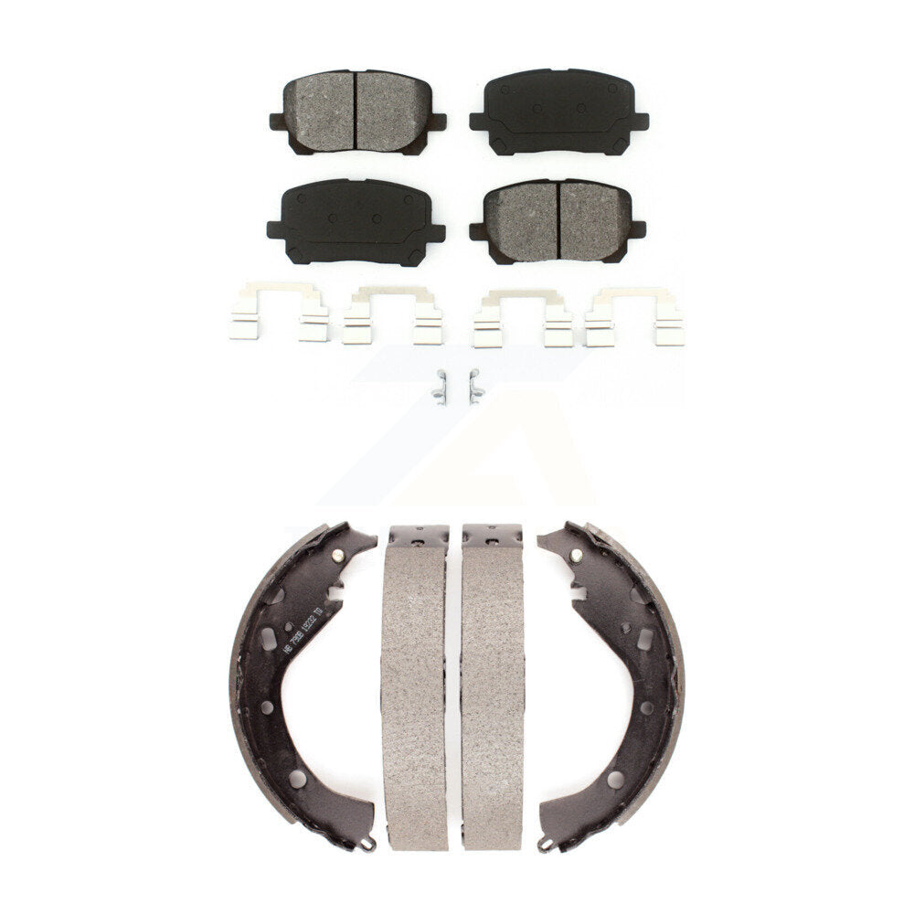 [Avant + Arrière] Kit de plaquette (semi-métallique) de frein pour 2003-2006 Toyota Matrix Pontiac Vibe AWD KSN-100250