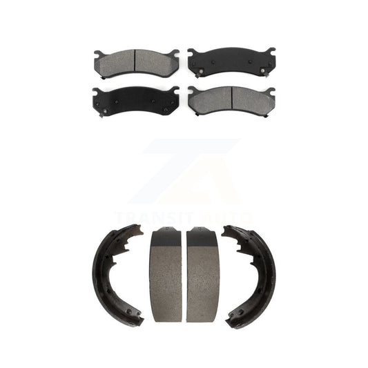 [Avant + Arrière] Kit de plaquette (semi-métallique) de frein pour 2000 GMC Yukon Disc rear brakes avec 11" Diameter KSN-100289