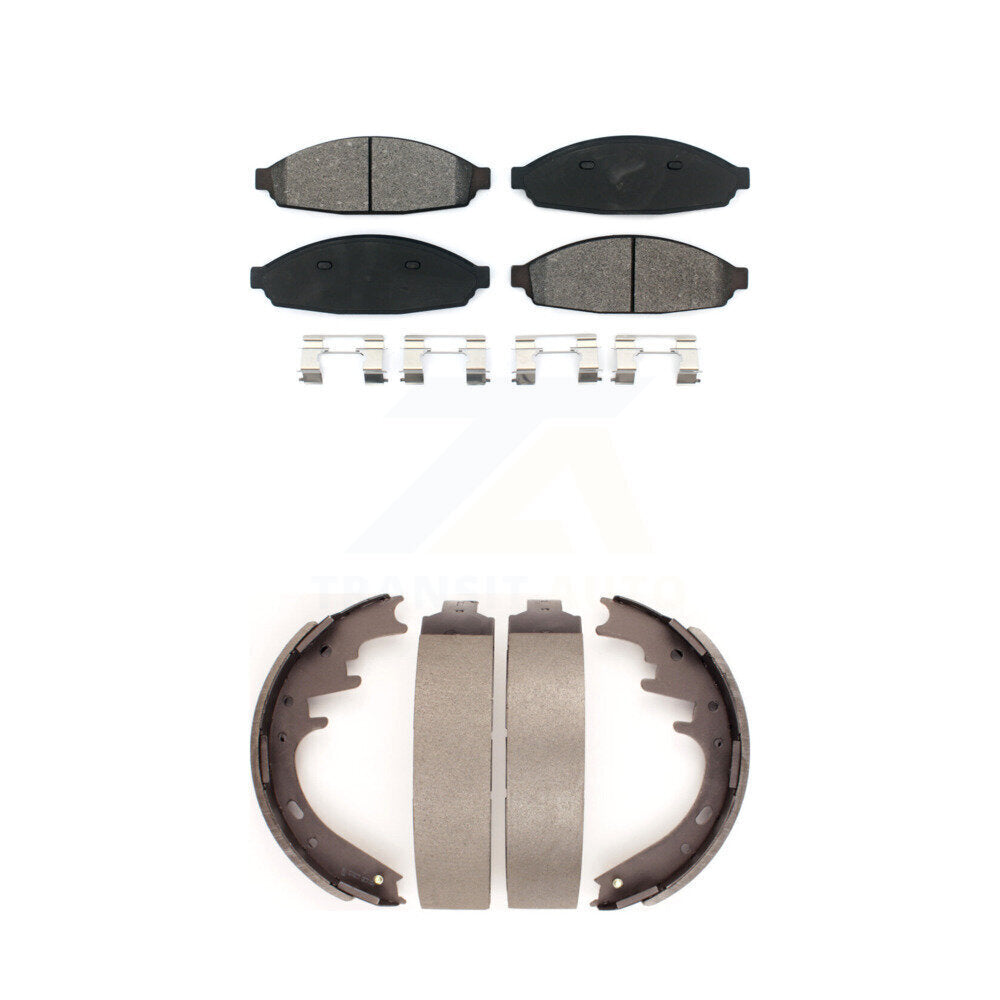 [Avant + Arrière] Kit de plaquette (semi-métallique) de frein pour 2003-2005 Lincoln Town Car Limousine avec E F-150 Axle KSN-100293