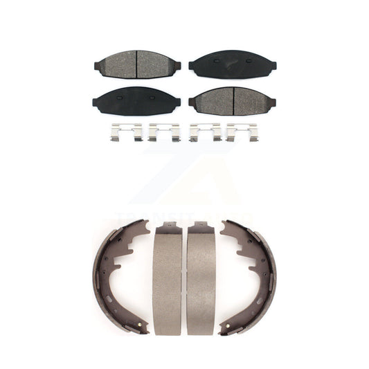 [Avant + Arrière] Kit de plaquette (semi-métallique) de frein pour 2003-2005 Lincoln Town Car Limousine avec E F-150 Axle KSN-100293