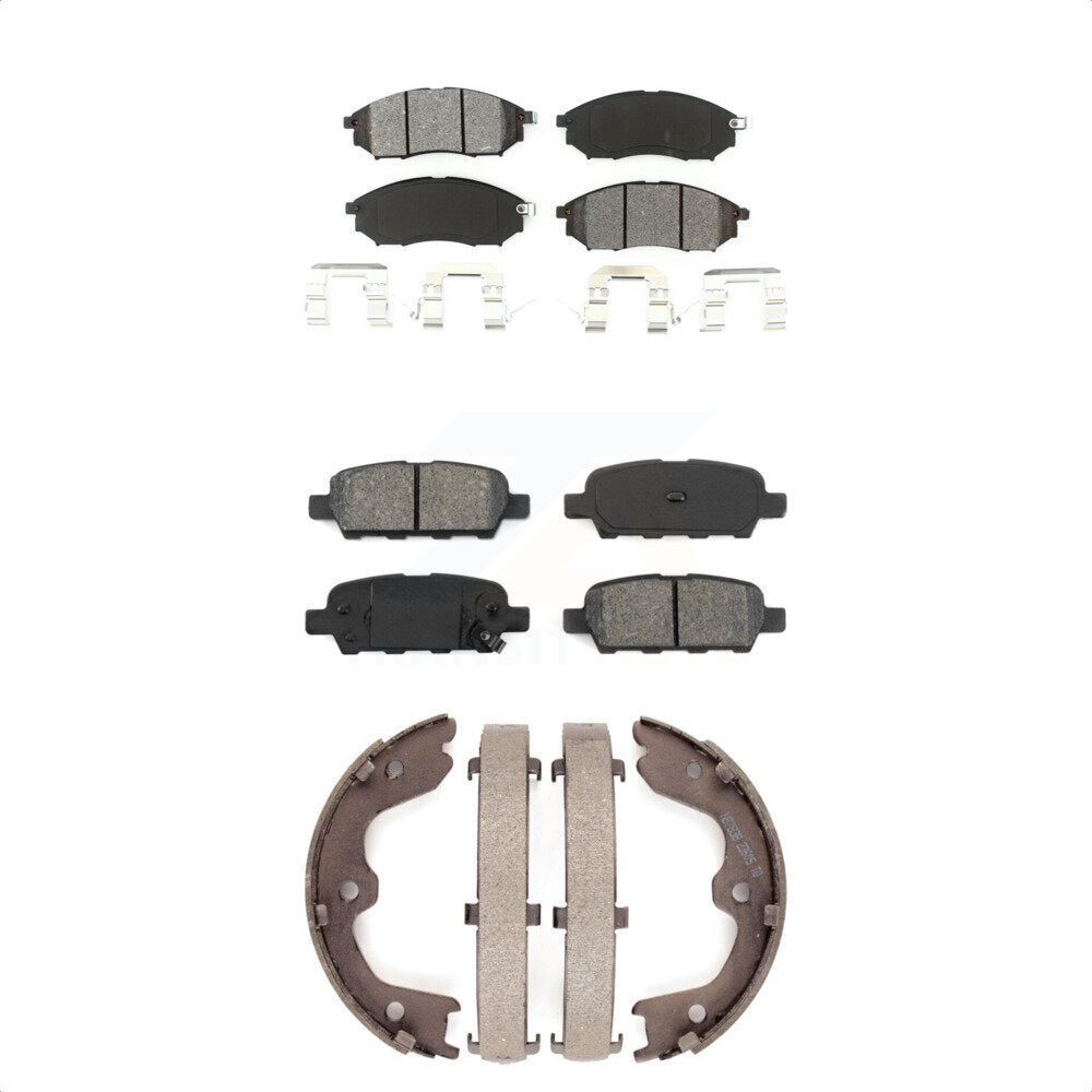 [Avant + Arrière] Kit de plaquette (semi-métallique) de frein pour INFINITI G37 G35 M35 Nissan 350Z EX35 G25 370Z FX35 M45 QX50 EX37 FX45 KSN-100558