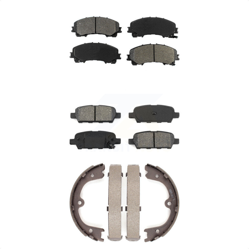 [Avant + Arrière] Kit de plaquette (semi-métallique) de frein pour 2014 INFINITI Q50 Base Premium Hybrid KSN-100581 par Transit Auto