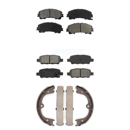 [Avant + Arrière] Kit de plaquette (semi-métallique) de frein pour 2014 INFINITI Q50 Base Premium Hybrid KSN-100581 par Transit Auto