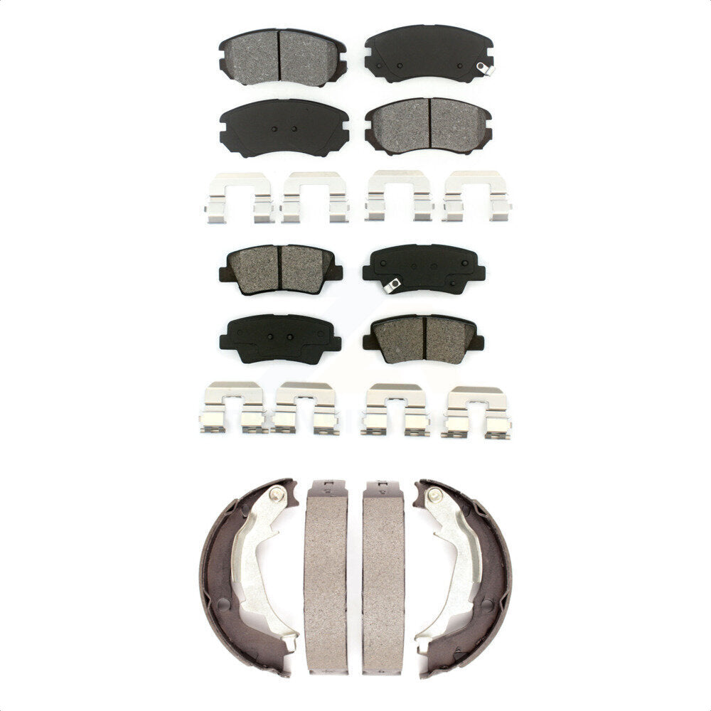 [Avant + Arrière] Kit de plaquette (semi-métallique) de frein pour 2010-2013 Kia Soul KSN-100589