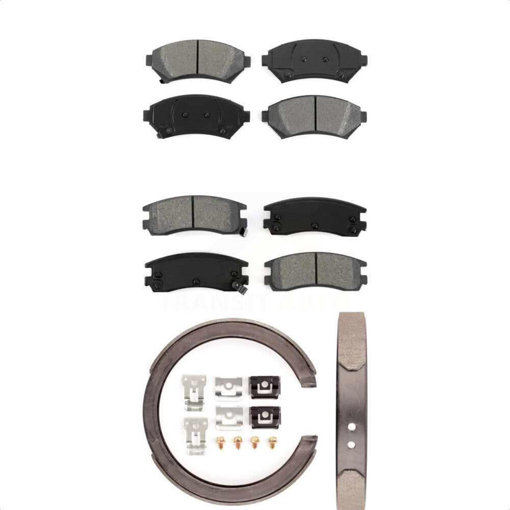 [Avant + Arrière] Kit de plaquette (semi-métallique) de frein pour 2002-2004 Pontiac Montana FWD avec Disc rear brakes KSN-100599 par Transit Auto