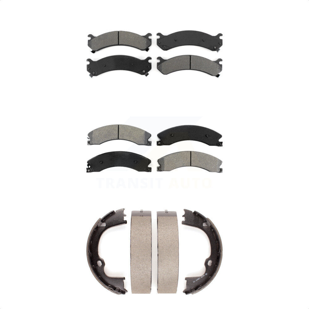 [Avant + Arrière] Kit de plaquette (semi-métallique) de frein pour 2009-2012 GMC Savana 3500 Standard Passenger Van Cargo avec Dual Wheels KSN-100608