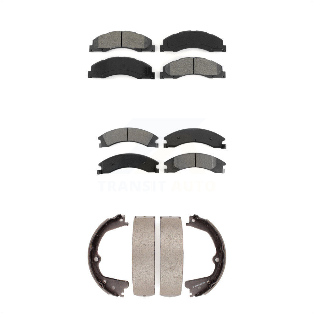 [Avant + Arrière] Kit de plaquette (semi-métallique) de frein pour Ford E-350 Super Duty E-250 E-150 E-450 KSN-100652