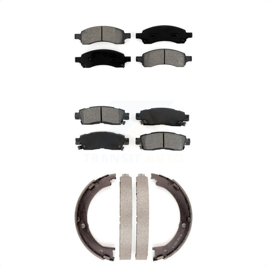 [Avant + Arrière] Kit de plaquette (semi-métallique) de frein pour Chevrolet Traverse GMC Acadia Buick Enclave Saturn Outlook Limited KSN-100654