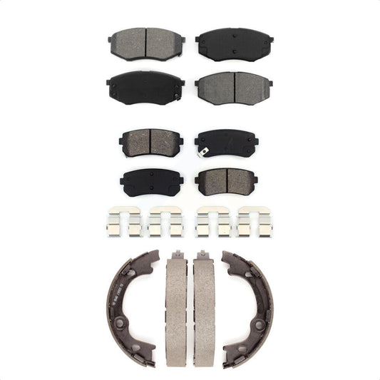 [Avant + Arrière] Kit de plaquette (semi-métallique) de frein pour 2010-2012 Hyundai Tucson FWD KSN-100661 par Transit Auto