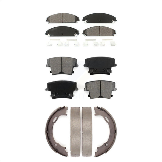 [Avant + Arrière] Kit de plaquette (semi-métallique) de frein pour Dodge Charger Chrysler 300 Challenger Magnum KSN-100671 par Transit Auto