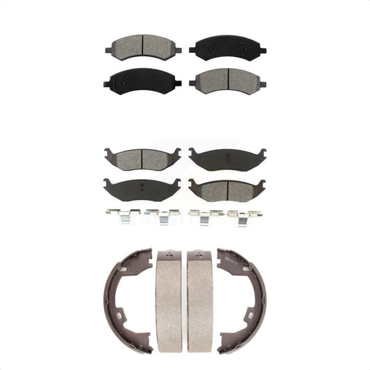 [Avant + Arrière] Kit de plaquette (semi-métallique) de frein pour 2007-2008 Dodge Ram 1500 Standard Cab Pickup Crew avec 8 Lug Wheels KSN-100678