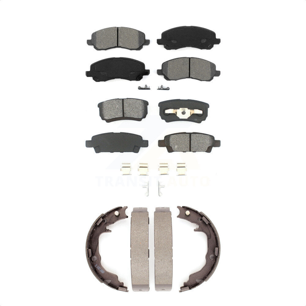 [Avant + Arrière] Kit de plaquette (semi-métallique) de frein pour Jeep Dodge Chrysler Caliber Compass Patriot Sebring 200 Mitsubishi Lancer Avenger KSN-100681