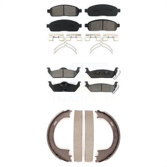 [Avant + Arrière] Kit de plaquette (semi-métallique) de frein pour Ford F-150 Lincoln Mark LT KSN-100689
