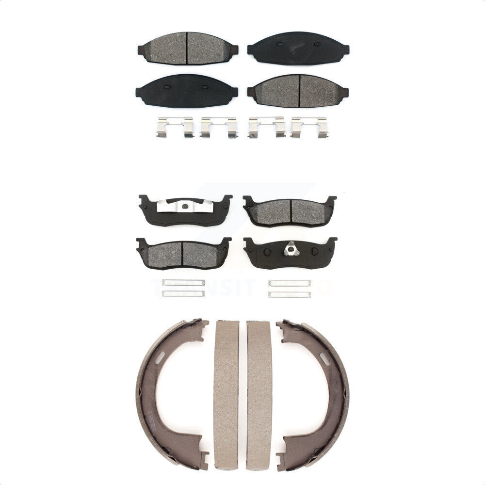 [Avant + Arrière] Kit de plaquette (semi-métallique) de frein pour 2003-2010 Lincoln Town Car Limousine KSN-100690