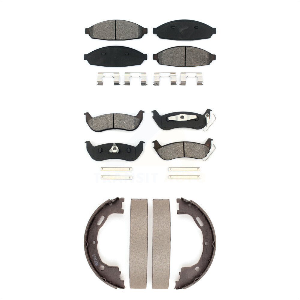 [Avant + Arrière] Kit de plaquette (semi-métallique) de frein pour Ford Crown Victoria Lincoln Town Car Mercury Grand Marquis KSN-100691