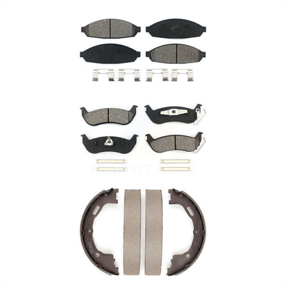 [Avant + Arrière] Kit de plaquette (semi-métallique) de frein pour Ford Crown Victoria Lincoln Town Car Mercury Grand Marquis KSN-100691