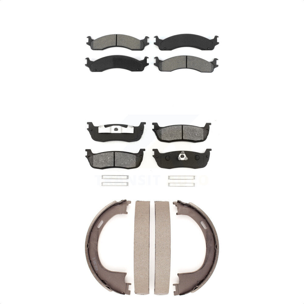 [Avant + Arrière] Kit de plaquette (semi-métallique) de frein pour 1997-1999 Ford F-250 avec 8 Lug Wheels KSN-100692