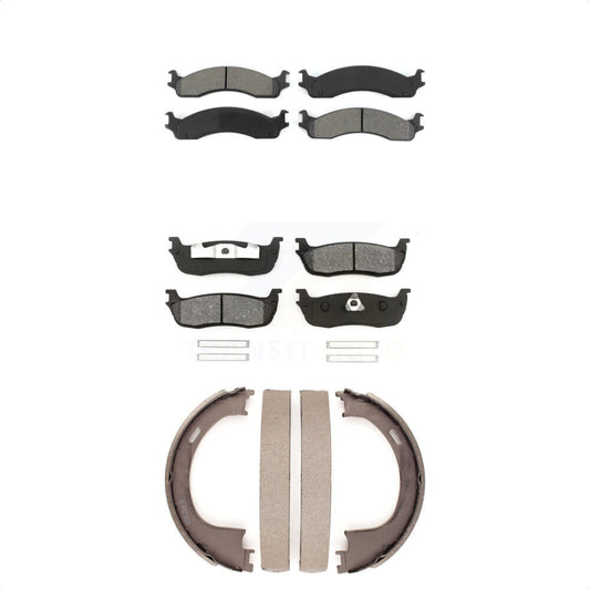 [Avant + Arrière] Kit de plaquette (semi-métallique) de frein pour 1997-1999 Ford F-250 avec 8 Lug Wheels KSN-100692