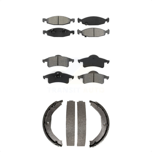 [Avant + Arrière] Kit de plaquette (semi-métallique) de frein pour 1999-2002 Jeep Grand Cherokee avec Teves & ATE Caliper KSN-100705