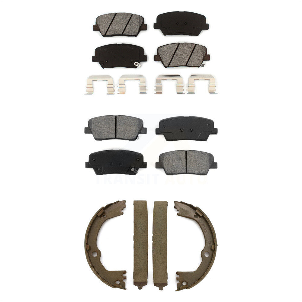 [Avant + Arrière] Kit de plaquette (semi-métallique) de frein pour Hyundai Santa Fe Sport Kia Sorento KSN-100706 par Transit Auto