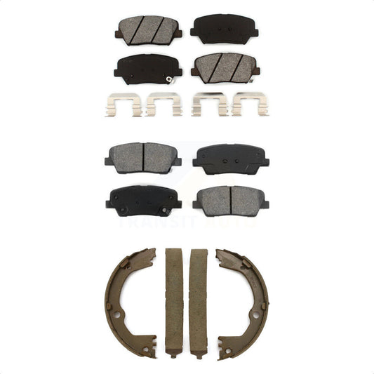 [Avant + Arrière] Kit de plaquette (semi-métallique) de frein pour Hyundai Santa Fe Sport Kia Sorento KSN-100706 par Transit Auto