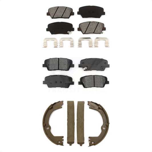 [Avant + Arrière] Kit de plaquette (semi-métallique) de frein pour 2014-2015 Kia Sorento avec Red Painted Calipers KSN-100708
