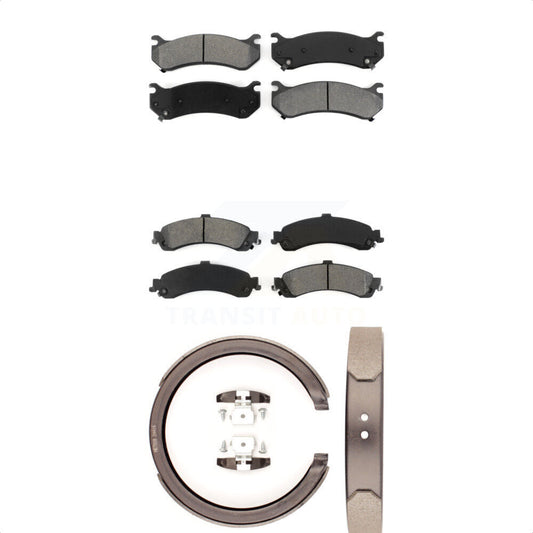 [Avant + Arrière] Kit de plaquette (semi-métallique) de frein pour Chevrolet Silverado 1500 GMC Tahoe Sierra Suburban Yukon Avalanche XL Cadillac Escalade ESV EXT KSN-100711