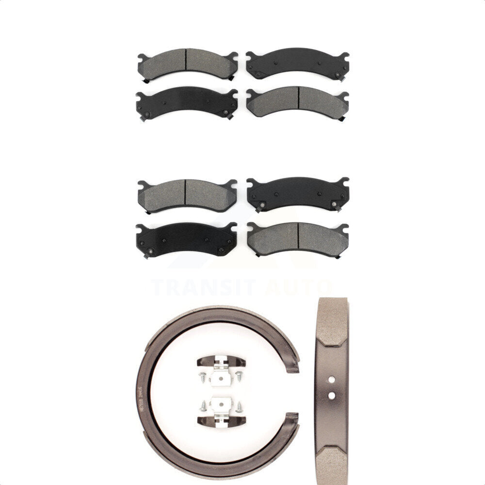 [Avant + Arrière] Kit de plaquette (semi-métallique) de frein pour Chevrolet Silverado 2500 HD GMC Sierra 1500 Suburban Yukon XL avec Four Wheel Steering KSN-100714