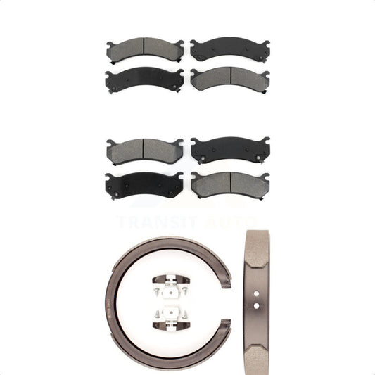 [Avant + Arrière] Kit de plaquette (semi-métallique) de frein pour Chevrolet Silverado 2500 HD GMC Sierra 1500 Suburban Yukon XL avec Four Wheel Steering KSN-100714