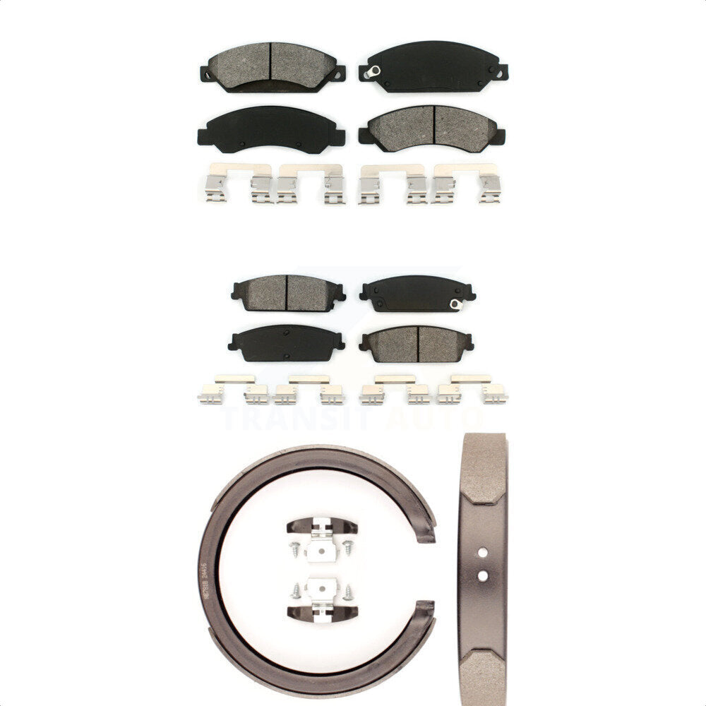 [Avant + Arrière] Kit de plaquette (semi-métallique) de frein pour 2007 Chevrolet Tahoe GMC Suburban 1500 Yukon Cadillac Avalanche XL Escalade ESV EXT KSN-100719