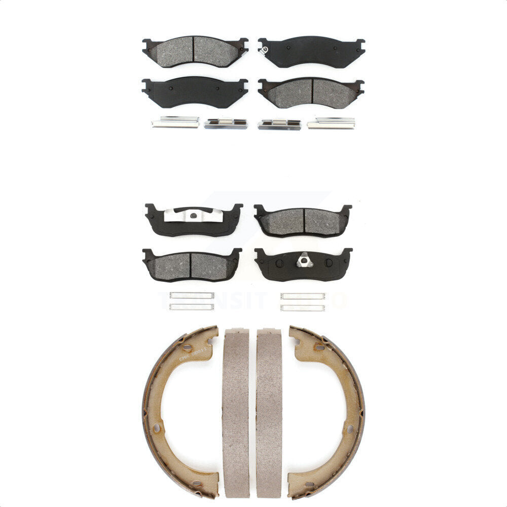 [Avant + Arrière] Kit de plaquette (semi-métallique) de frein pour 2002 Lincoln Navigator avec 230mm x 30mm taille Drum KSN-100751