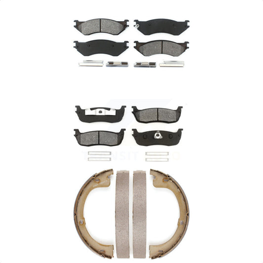[Avant + Arrière] Kit de plaquette (semi-métallique) de frein pour 2002 Lincoln Navigator avec 230mm x 30mm taille Drum KSN-100751