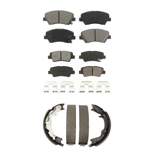 [Avant + Arrière] Kit de plaquette (semi-métallique) de frein pour 2014 Kia Forte Koup KSN-100753 par Transit Auto
